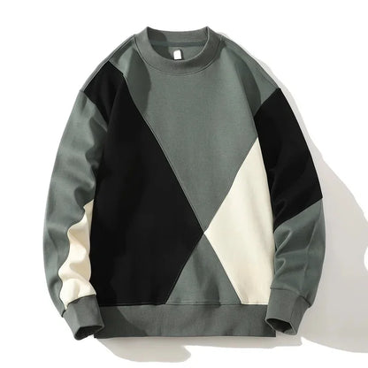 Colorblock Crew Neck Sweatshirt - VibreMode