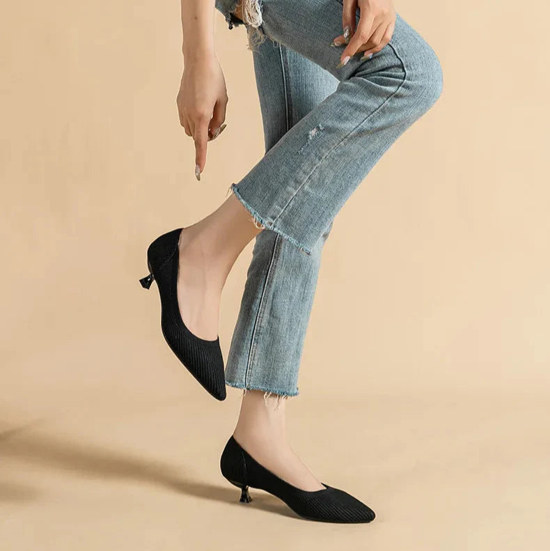 Cute Cat Heel Shoes