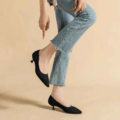 Cute Cat Heel Shoes