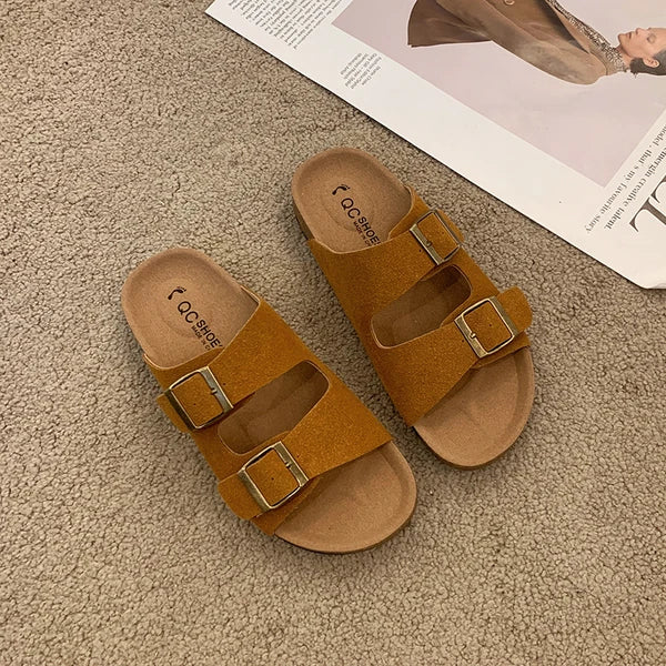 Comfortable Women's Slip On Buckle Sandals