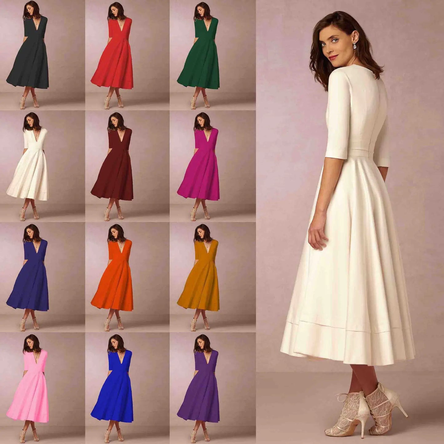 Valerisse | Ladies Stylish Flowy Mid Dress