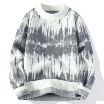 Colorful Ombre Crew Neck Sweater - VibreMode