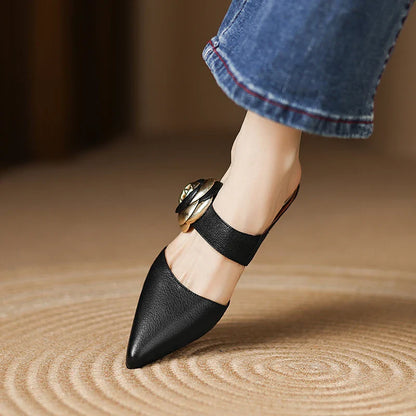 Luxurious Red Leather High Heels