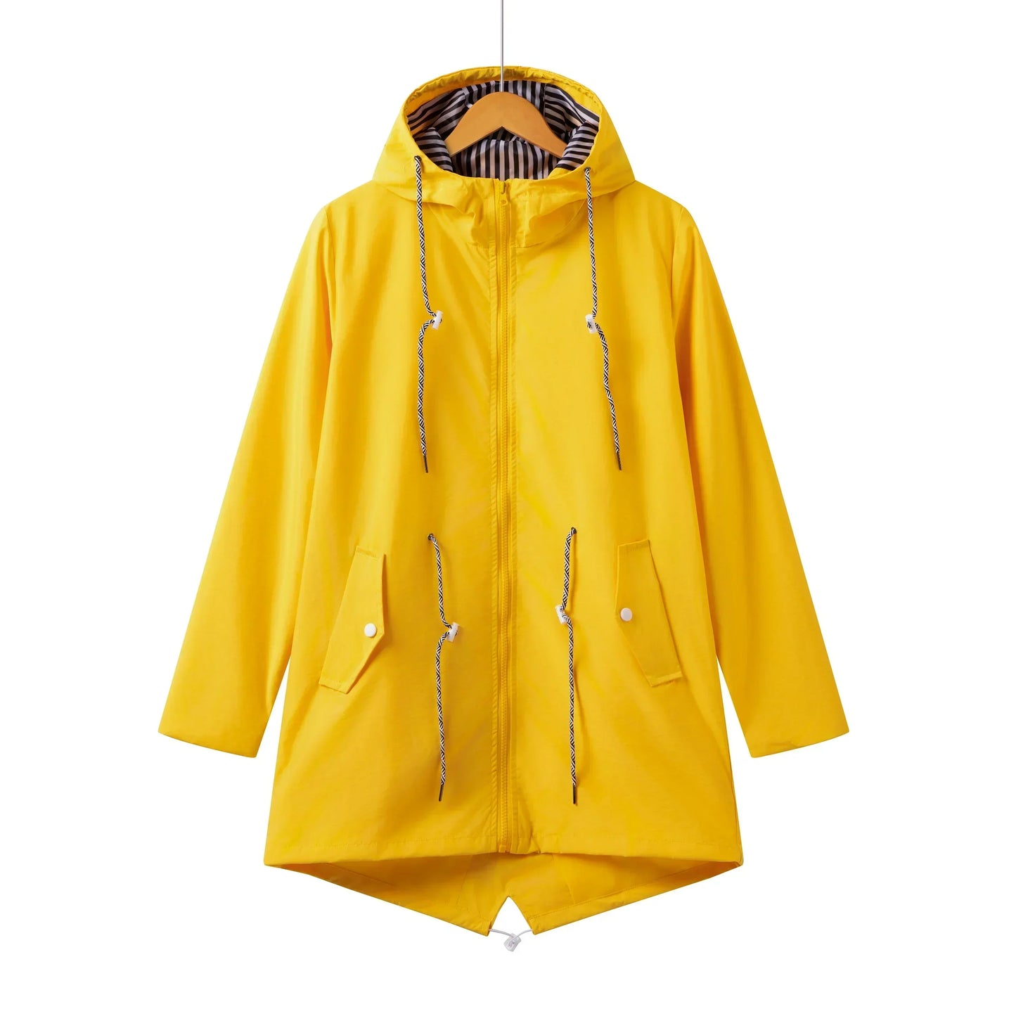 Women's Waterproof Trench Coat With Hood Casual