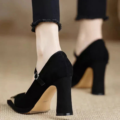 Elegant Women's Block Heel Mary Jane Pumps