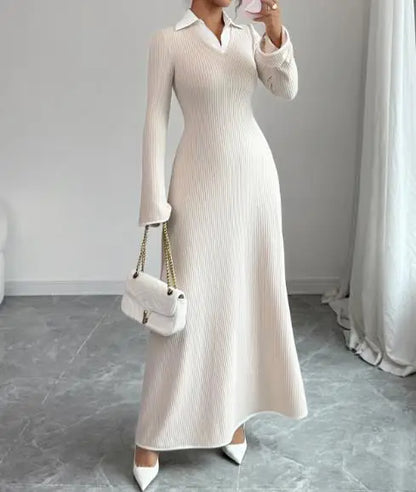 Bohemian Long Sleeve Knit Dress - VibreMode