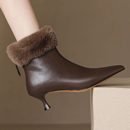 Women's Leather Ankle Boots - VibreMode