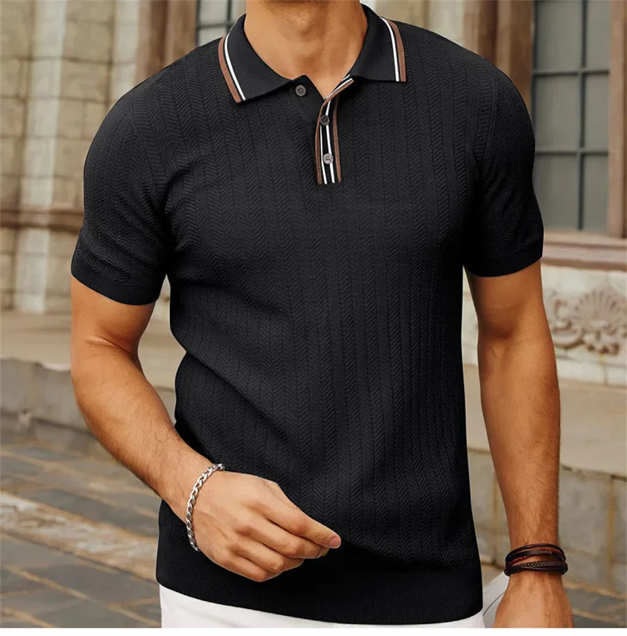 Classic Casual Button Polo Shirt