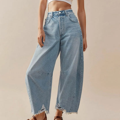 Women's High-Rise Distressed Jeans - VibreMode