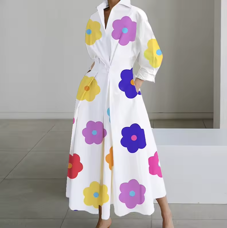 Classic Fit Waistline Shirt Dress