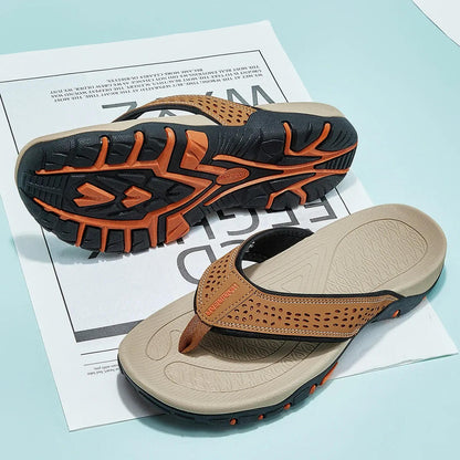 Comfortable Men's Sports Flip Flops with Arch Support Sandals