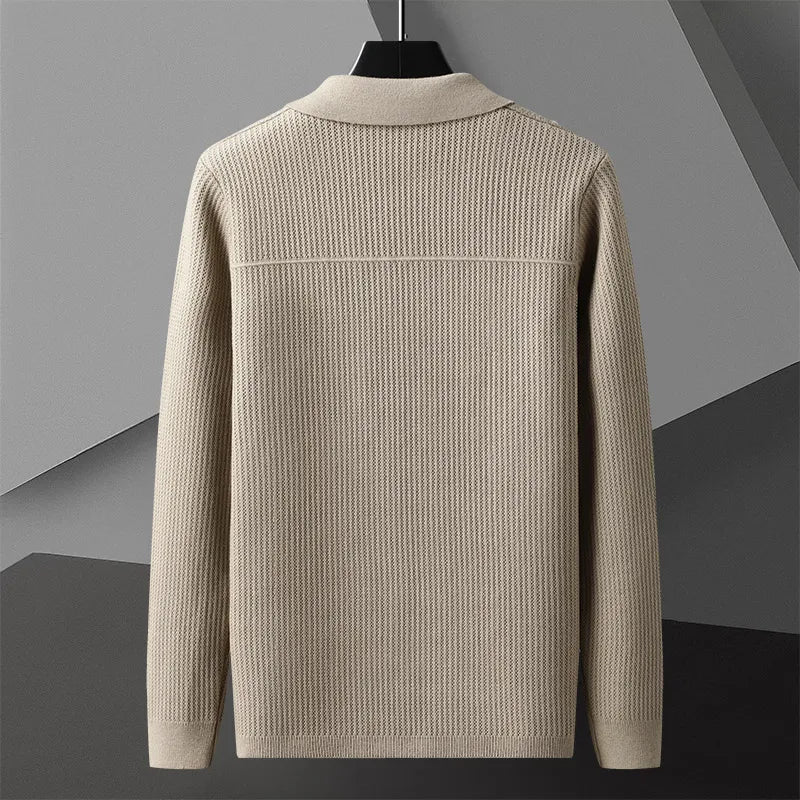 Men's Textured Cardigan Sweater