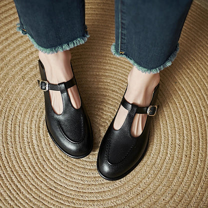 Women's Mary Jane Flats Round Toe Low Heel