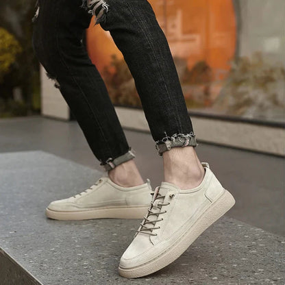 Authentic Leather Low Top Sneakers