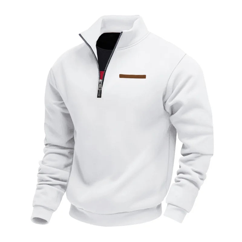 Men's Quarter Zip Sweatshirt Stand Collar