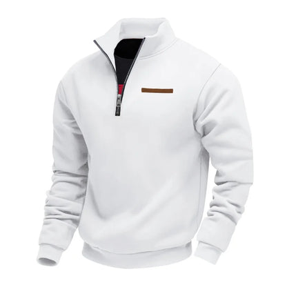 Men's Quarter Zip Sweatshirt Stand Collar