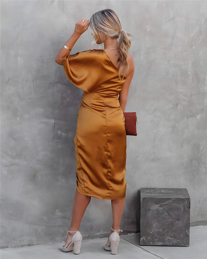 Chic Asymmetrical Evening Gown