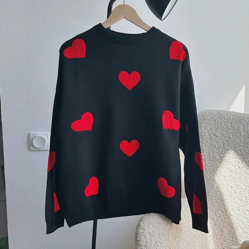 Women's Heart Pattern Sweater