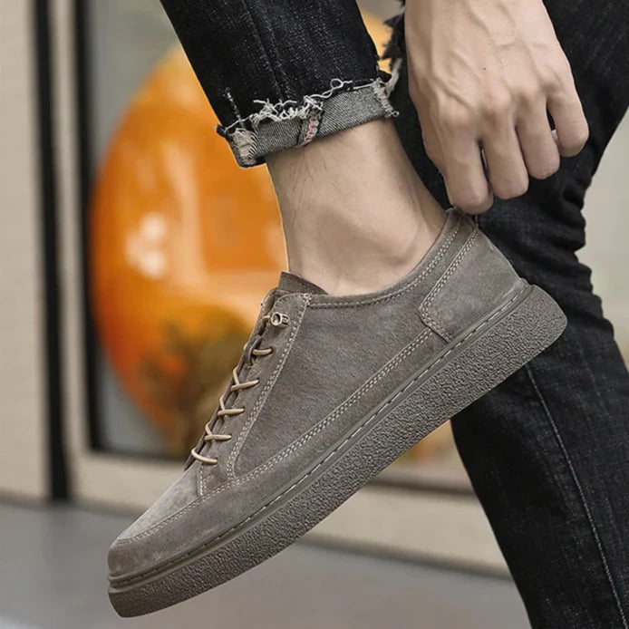 Authentic Leather Low Top Sneakers