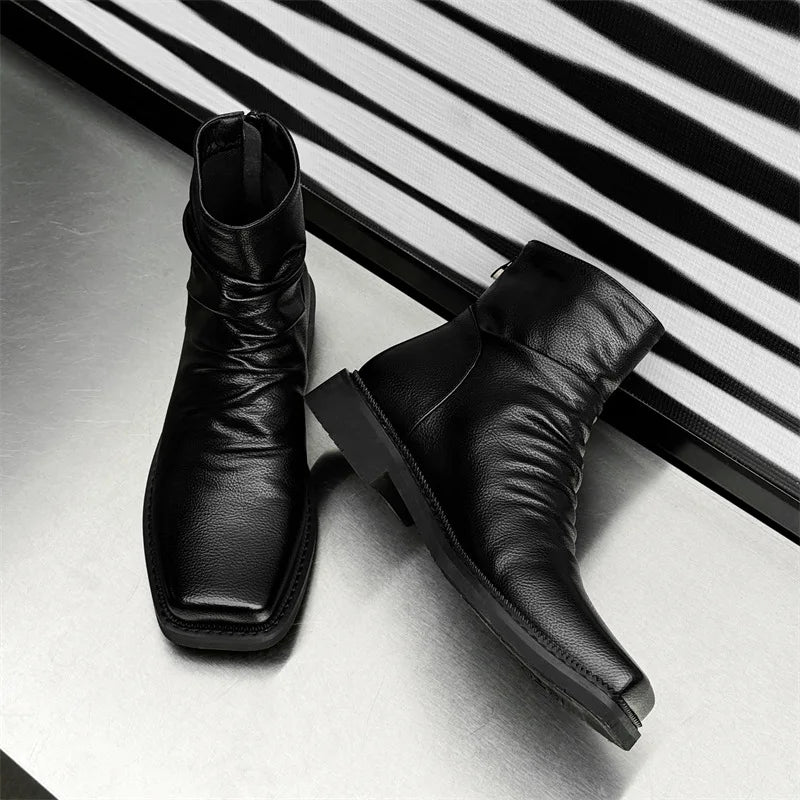 Brunello Men's Leather Ankle Boot