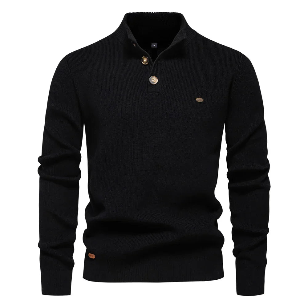 Classic Button Front Knit Sweater