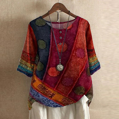 Women's Loose Fit Vintage Blouse