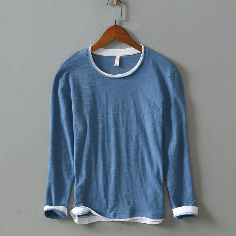 Beaumont Men's Cotton Henley Tee Shirt - VibreMode