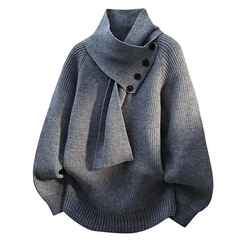 Women's Sweater Scarf Neckline