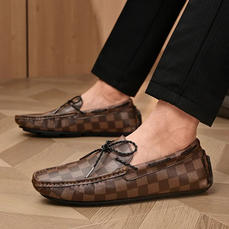 Classic Real Leather Slip On Shoes