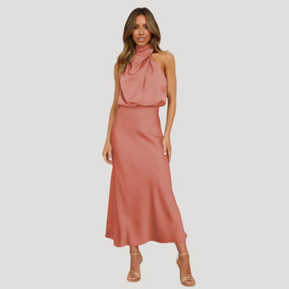 Elegant Ladies Formal High Neck Dress
