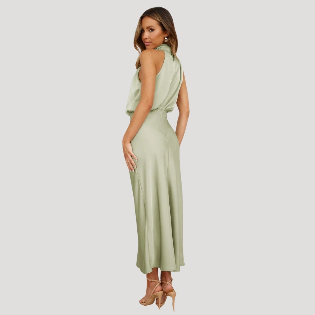 Elegant Ladies Formal High Neck Dress