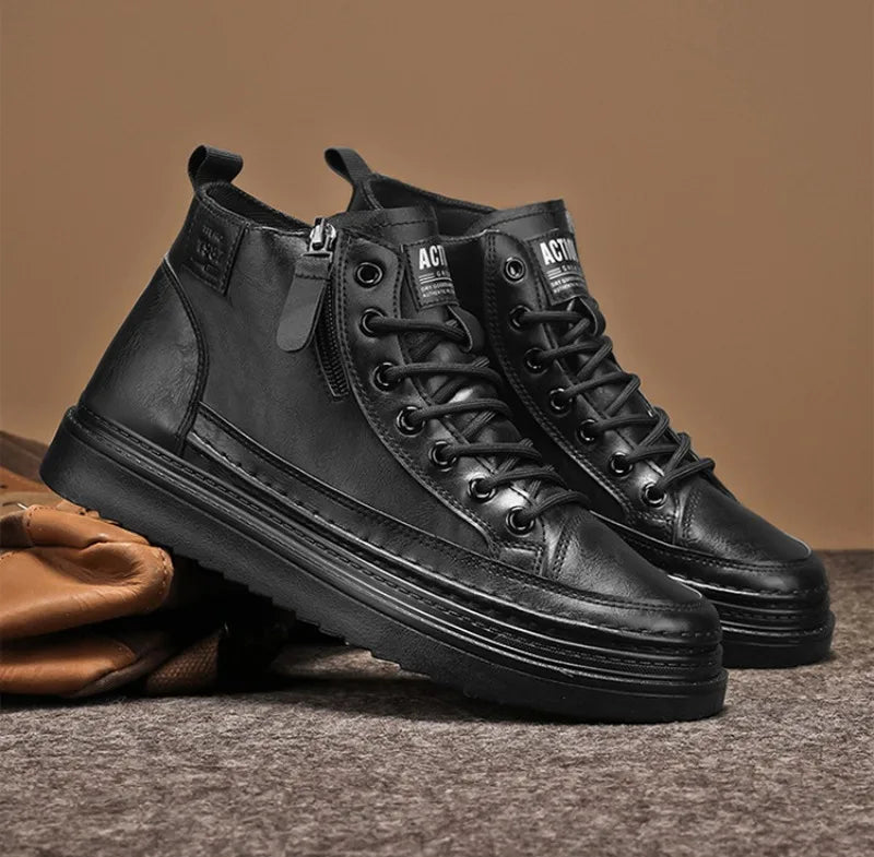 Men's Leather Sneakers Gladiator Style