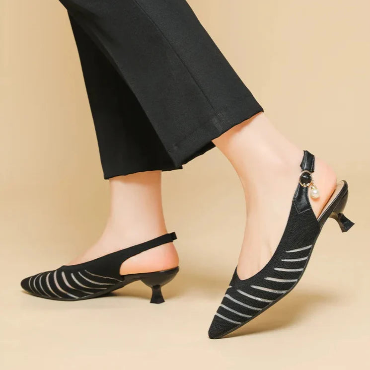 Alba Linea Kitten Heel Sandals - Jack Hafford
