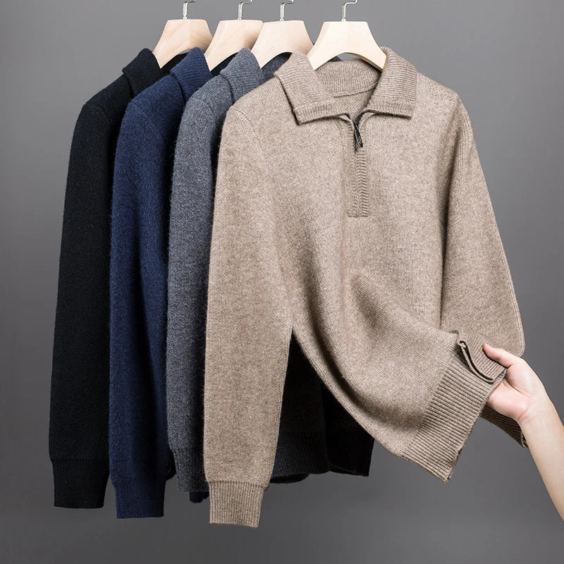 Cashmere Quarter Zip Sweater