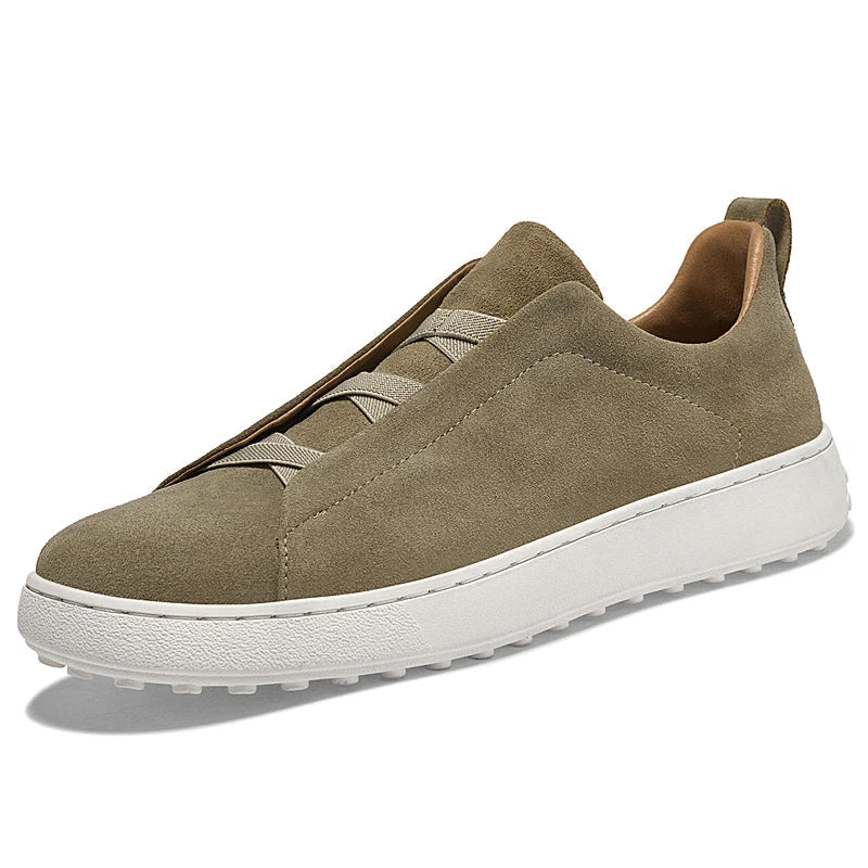 Lusano Men's Suede Sneakers Brown