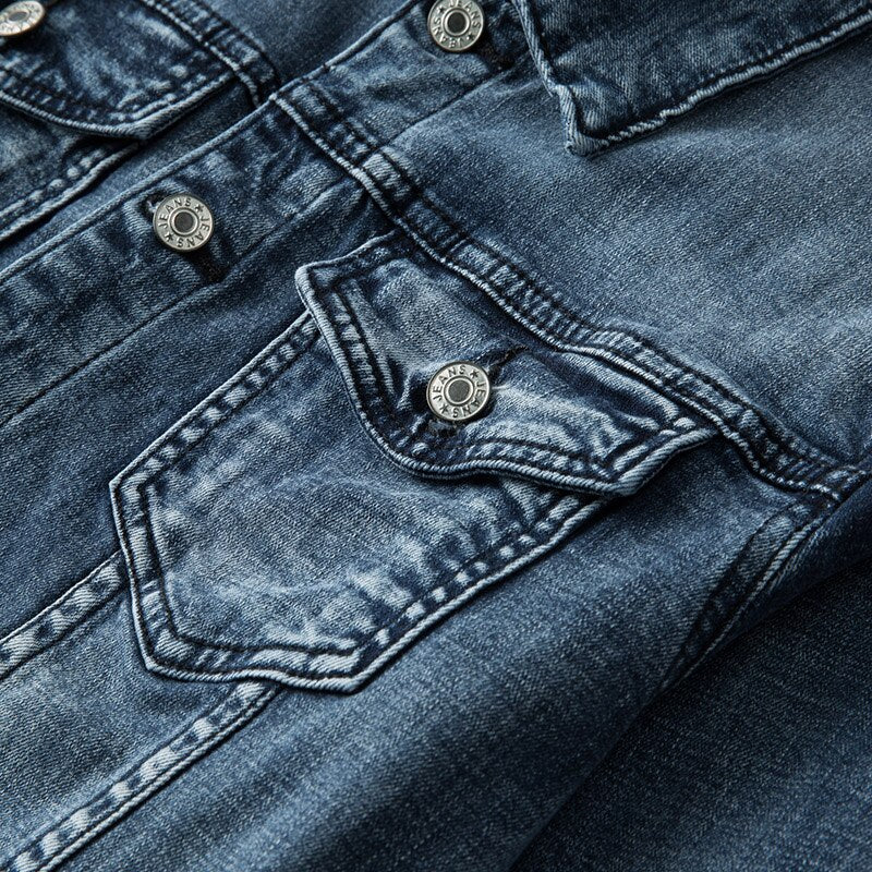 Urban Edge Men's Biker Jeans Denim Blue