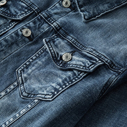 Urban Edge Men's Biker Jeans Denim Blue