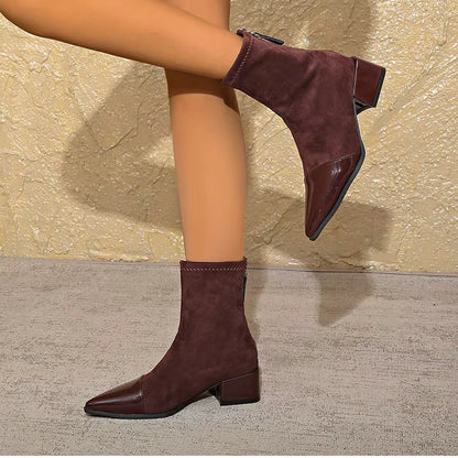 Warm Women's Low Heel Ankle Boots