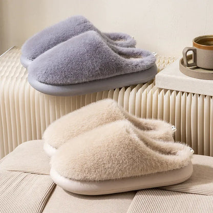Women's Plush Indoor Slippers Soft Warm Lining Closed Toe