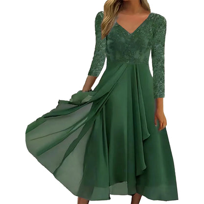 Women's Floral Lace Long Dress