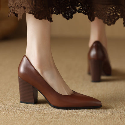 Elegant Women's High Heel Pumps Pointed Toe Office Shoes