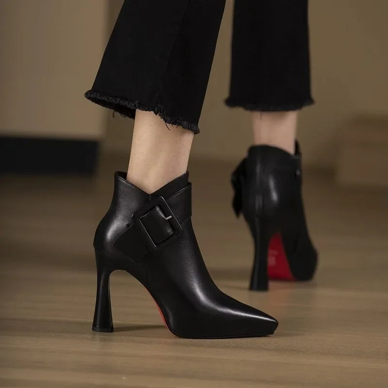 Elegant Ankle Buckle Boots
