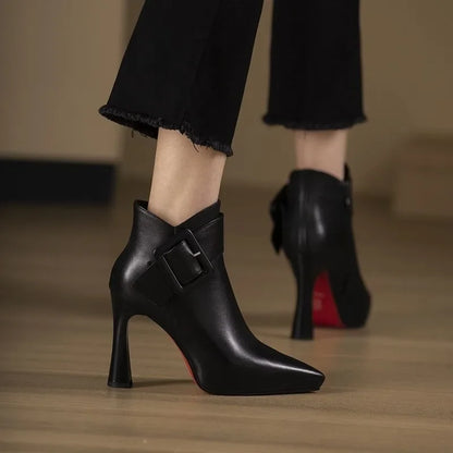 Elegant Ankle Buckle Boots