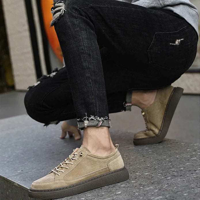 Authentic Leather Low Top Sneakers