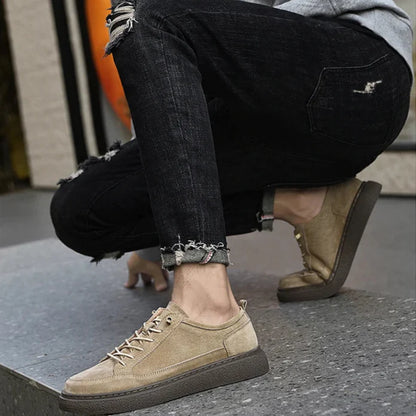 Authentic Leather Low Top Sneakers