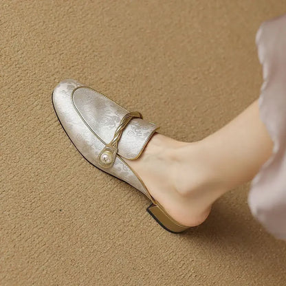 Women's Floral Square Toe Sandals