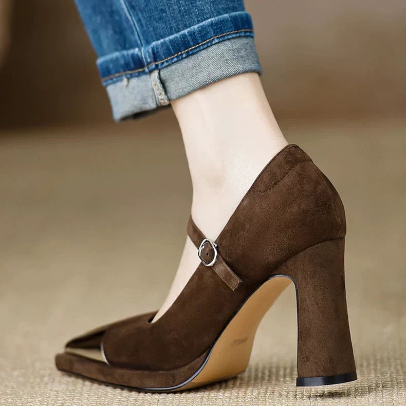 Elegant Women's Block Heel Mary Jane Pumps