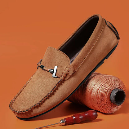 Luxurious Leather Slip On Shoes - VibreMode