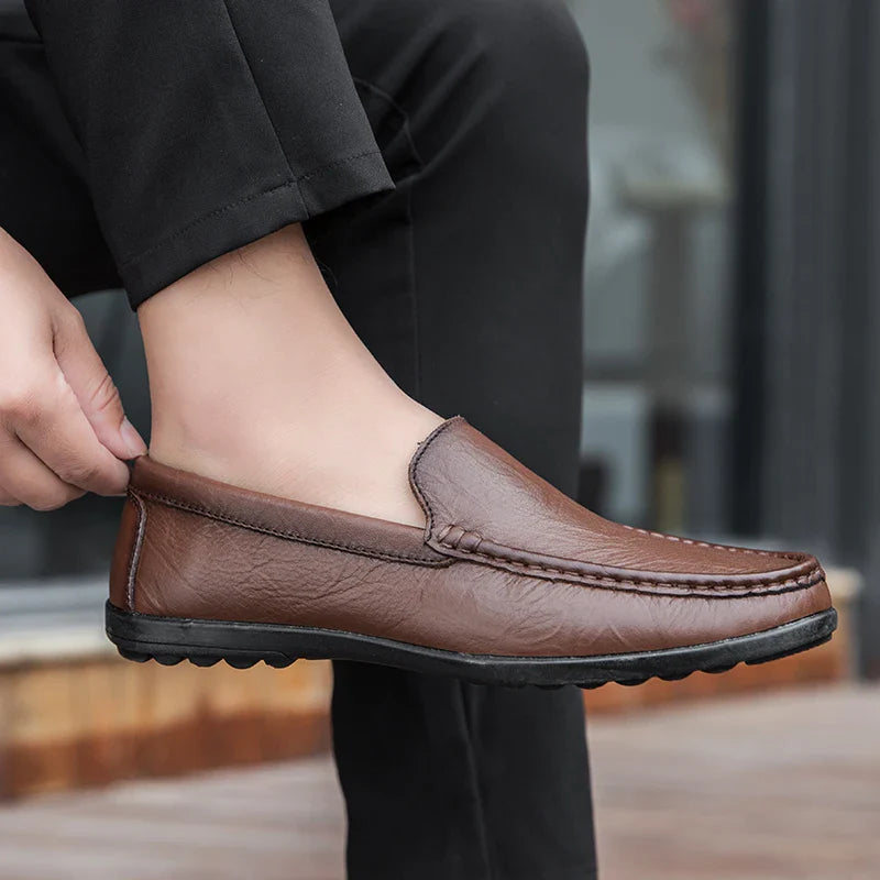 Men's Real Leather Slip On Shoes
