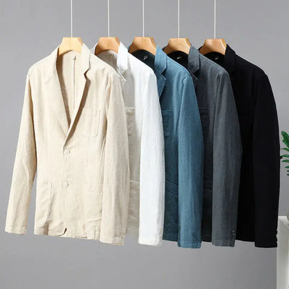 Renzo Men's Cotton Linen Blazer